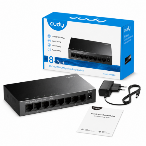 CUDY GS108 IL 8 Port Gigabit Unmanaged Switch Metal 1