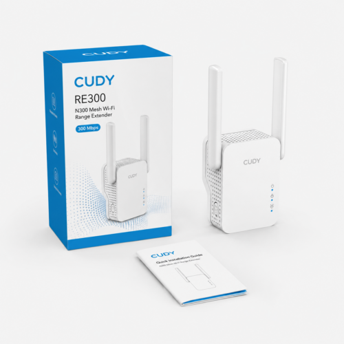 CUDY RE300 IL N300 Mesh Wi Fi Range Extender 1