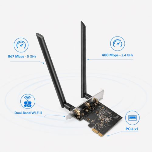 CUDY WE1300 AC1300 Wireless Dual Band PCI E Adapter 3
