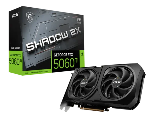 כרטיס מסך MSI GeForce RTX 5060 Ti 16G SHADOW 2X OC PLUS 1