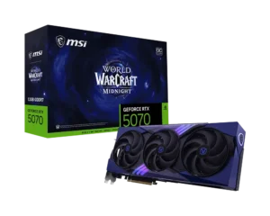 כרטיס מסך MSI GeForce RTX 5070 12G World of Warcraft MIDNIGHT VOID EDITION OC 1