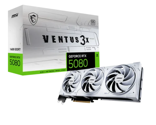 כרטיס מסך MSI GeForce RTX 5080 16G VENTUS 3X OC WHITE 1