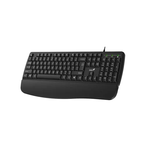 מקלדת חוטית פרופיל גבוה Genius KB 123 עם משענת כף יד 2