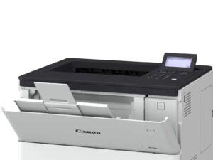 מדפסת לייזר Canon i-SENSYS X 1643P - מבט מזווית עם מגש פלט פתוח