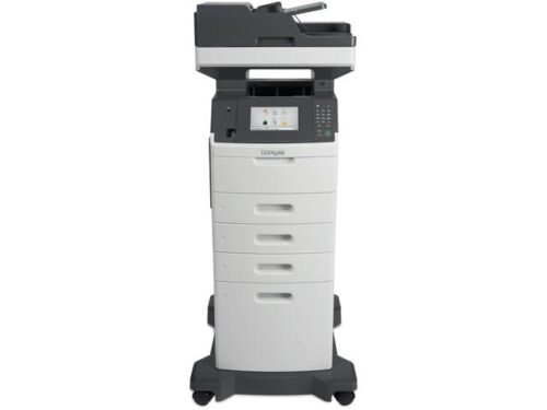 Lexmark MX710de - מבט קדמי עם מגירות נוספות (מקור: Lexmark CDN רשמי)