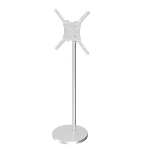 מעמד נייד עם גלגלים נסתרים למסך עד 55" בצבע לבן