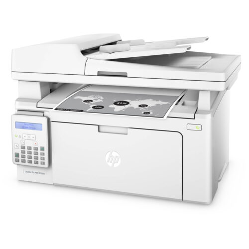 HP LaserJet Pro MFP M130fn - מבט קדמי אלכסוני (מקור: B&H Photo)