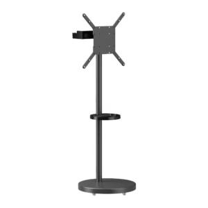 מעמד רצפתי מעוצב עם גלגלים למסכים עד 65"