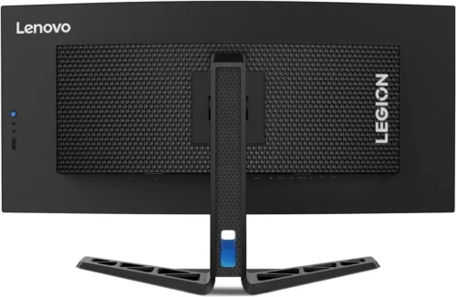 Lenovo Legion Y34wz-30 - מבט אחורי עם לוגו Legion ותאורת רקע Mini-LED