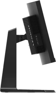 Lenovo Legion Y34wz-30 - מבט צדדי עם יציאות USB-A ואוזניות בצד המסך