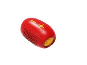 רמקול Bluetooth H37 אדום - מבט זווית עם כפתורי עוצמה