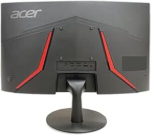 Acer Nitro ED240Q S3bmiipx - מבט אחורי עם יציאות חיבור ולוגו Acer