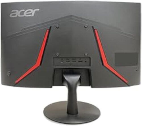 Acer Nitro ED240Q S3bmiipx - מבט אחורי עם יציאות חיבור ולוגו Acer