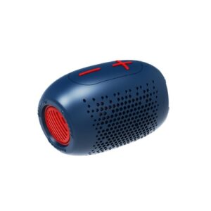 רמקול Bluetooth H37 כחול - מבט זווית עם כפתורי עוצמה