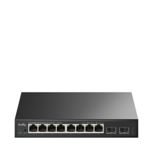 מתג CUDY GS108ES2 8-Port Gigabit Easy-Managed Switch עם 2 יציאות SFP - מבט קדמי
