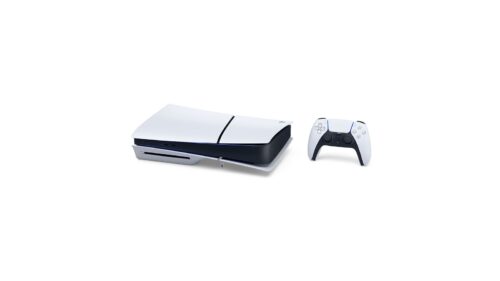 Sony PlayStation 5 Slim CFI-2116A - מבט מלמעלה עם בקר