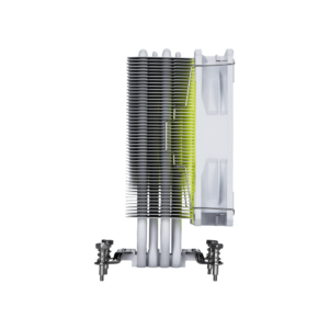 קירור אוויר למעבד MSI MAG COREFROZR AA13 לבן - צד, heatpipes וכנפי רדיאטור
