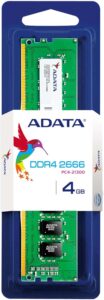 זיכרון RAM ADATA DDR4 U-DIMM 4GB 2666MHz - אריזה