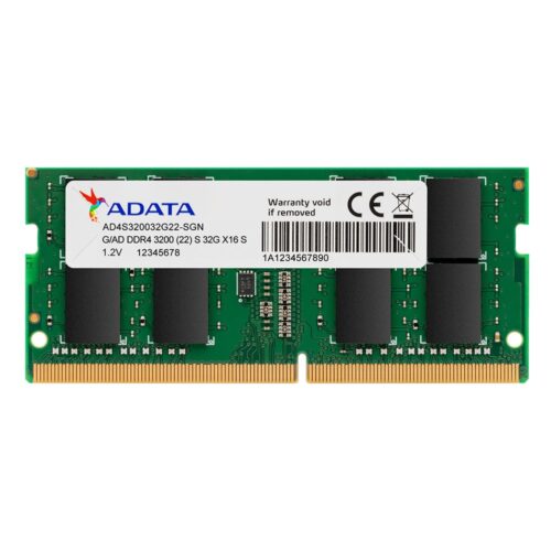 זיכרון RAM ADATA DDR4 SO-DIMM 32GB 3200MHz - מבט מלפנים