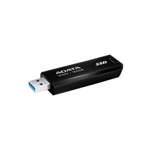 ADATA SC610 500GB - מבט בזווית עם מחבר USB גלוי