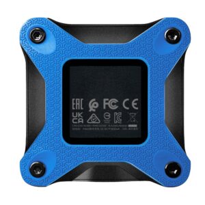 כונן SSD חיצוני ADATA SD620 512GB כחול - תצוגה אחורית עם תווית מק"ט
