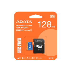 כרטיס זיכרון ADATA MicroSDHC 128GB Class 10 UHS-I A1 אריזה עם מתאם
