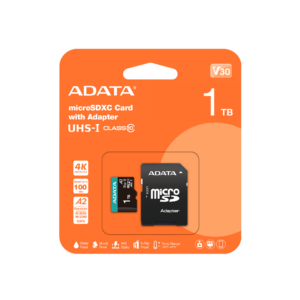 אריזת כרטיס זיכרון ADATA Premier Pro microSDXC 1TB