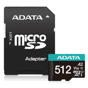 כרטיס זיכרון ADATA Premier Pro 512GB עם מתאם SD מלא
