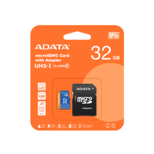 כרטיס זיכרון ADATA MicroSDHC 32GB עם מתאם SD