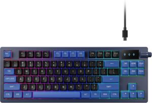GAMDIAS Hermes E7 - מבט קדמי, תאורת RGB לכל מקש