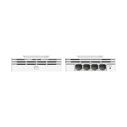 CUDY AP3000 Wall - מבט צד עם יציאות ולחצן LED