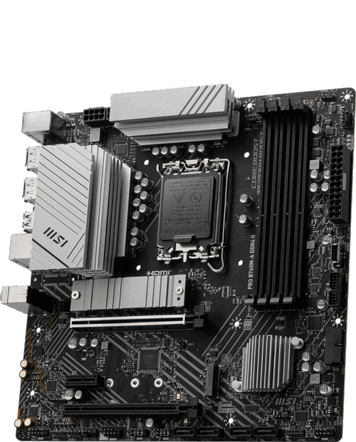 לוח אם MSI PRO B760M-A DDR4 II - מבט זווית נוסף