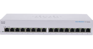 Cisco Business CBS110-16T-D - מבט מלפנים על המתג עם 16 יציאות Gigabit