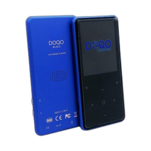 נגן DOQO BLACK כחול לכתחילה - מבט זווית עם מסך