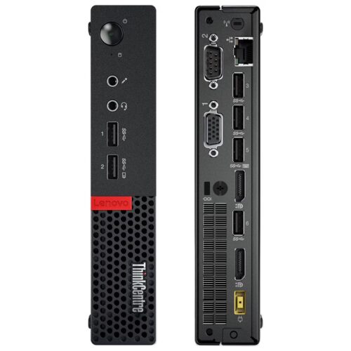 Lenovo ThinkCentre M710q Tiny - תרשים יציאות קדמיות ואחוריות