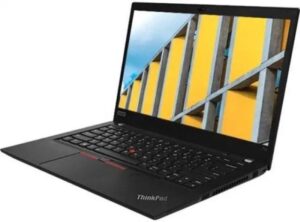 Lenovo ThinkPad T14 Gen 2 - מבט קדמי בזווית עם מסך פתוח