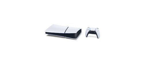 Sony PlayStation 5 Slim Digital Edition - קונסולה במצב אופקי עם בקר DualSense