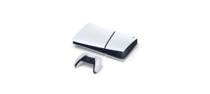 Sony PlayStation 5 Slim Digital Edition - קונסולה במצב אופקי, זווית עליונה