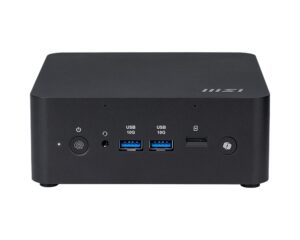 MSI Cubi NUC AI+ 2MG-051XIL - מבט מלפנים, יציאות USB וטביעת אצבע