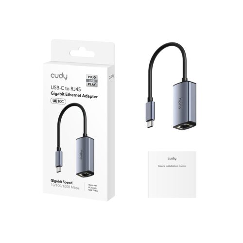 CUDY UE10C - אריזה ותכולת המארז, מדריך התקנה מהיר