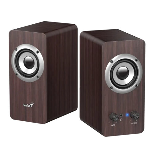 Genius SP-HF400 - מבט בזווית על זוג הרמקולים