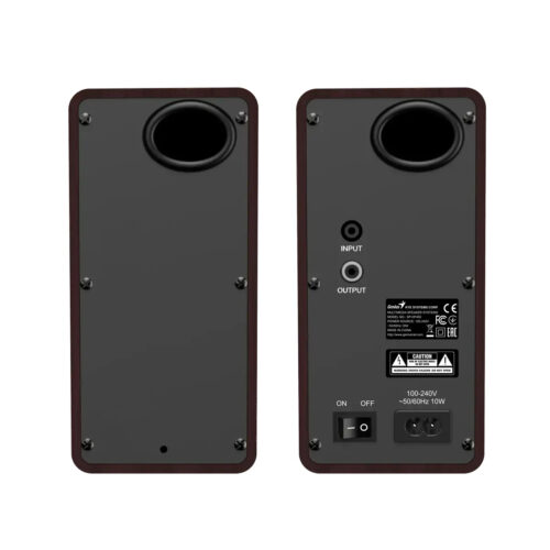 Genius SP-HF400 - מבט אחורי עם חיבורי כניסה/יציאה ומתג הפעלה