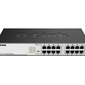 D-Link DGS-1016D/J1A - מבט קדמי ישר על 16 יציאות Gigabit Ethernet
