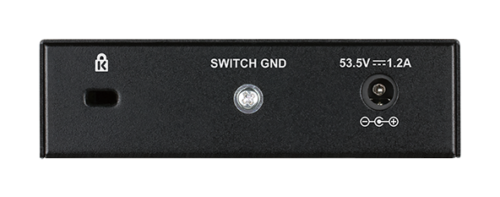 מתג D-Link DGS-1005P יציאת חיבור מתח מאחור