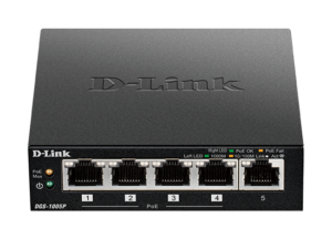 מתג D-Link DGS-1005P 5 יציאות מבט קדמי