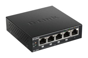 מתג D-Link DGS-1005P מבט מזווית