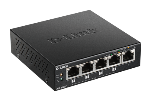 מתג D-Link DGS-1005P מבט מזווית