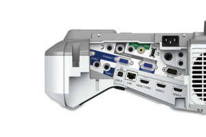 לוח החיבורים האחורי של מקרן Epson EB-695Wi - HDMI, VGA, USB, LAN