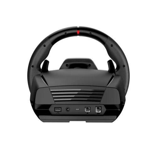 הגה מרוצים Genius SpeedMaster X5 FF - מבט אחורי עם יציאות חיבור USB-C