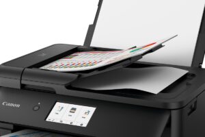 Canon PIXMA TS9550a - מכסה הסורק פתוח עם מזין מסמכים